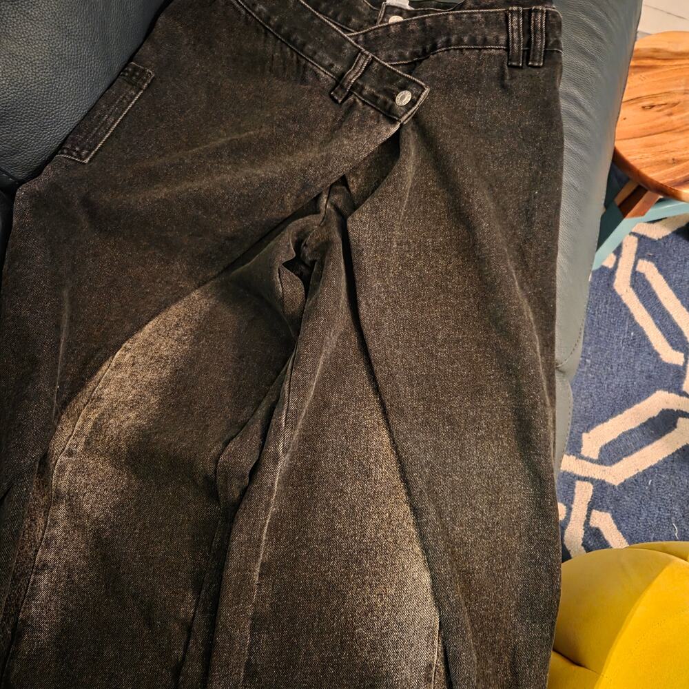 Commense Cross-Front Wide-Leg Jeans Sz S